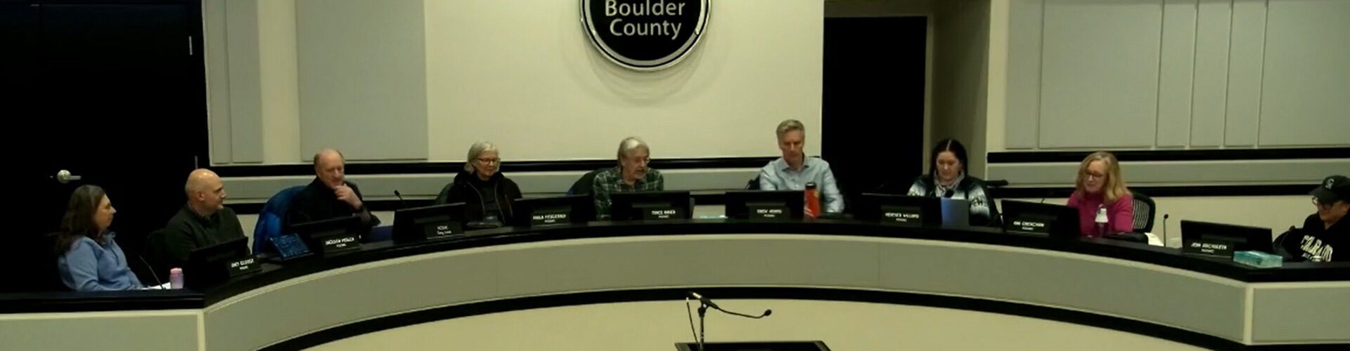 Parks & Open Space Advisory Committee members sitting at the dais