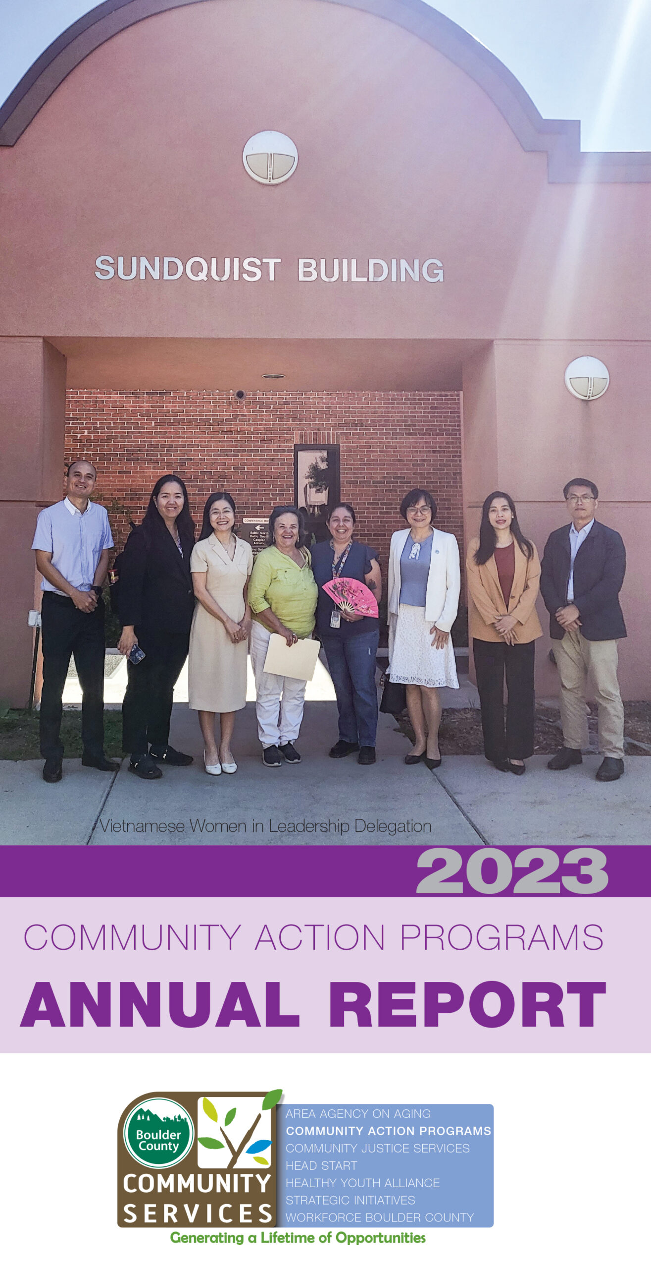 cover page of 2023 Community Action Programs Annual Report
